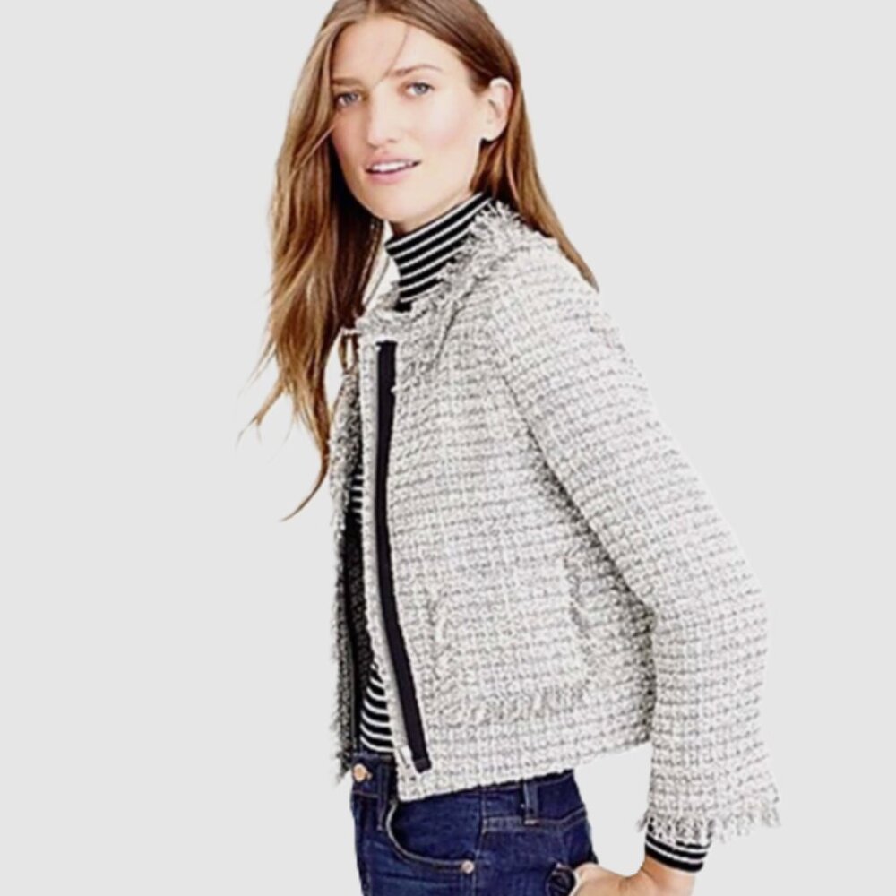 J.Crew Olympia Metallic Tweed Lady Jacket